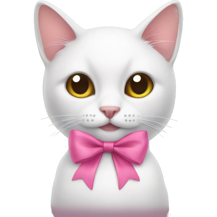 Cat with pink bow emoji