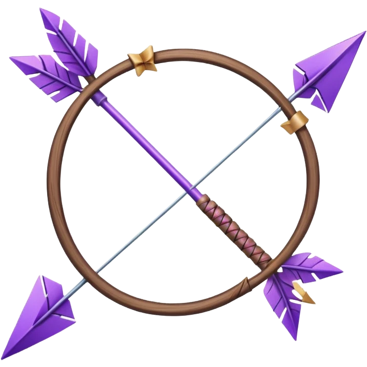 Purple arrow and bow emoji