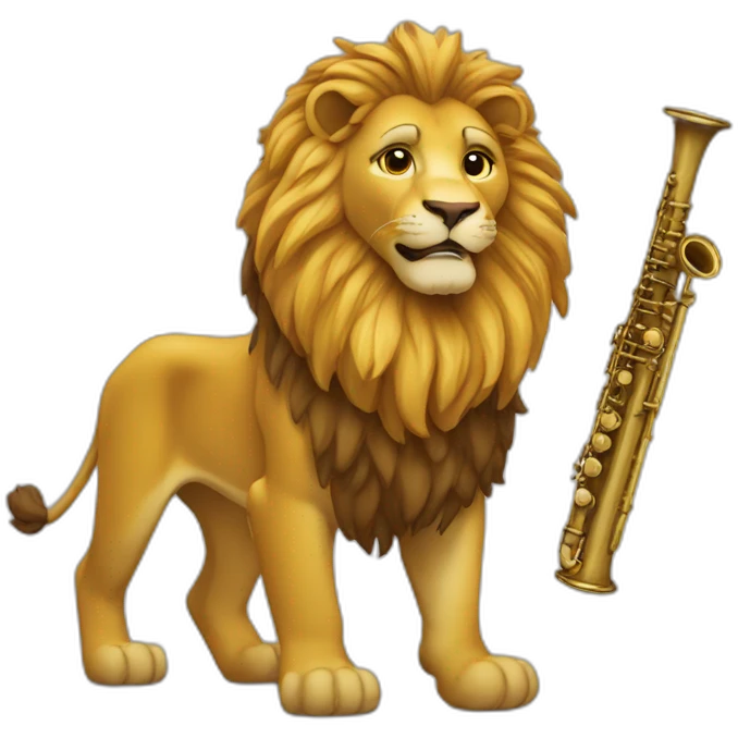 Flûte sur un lion emoji