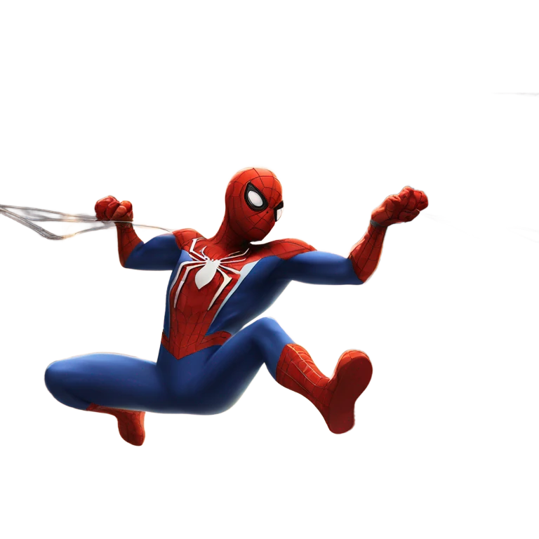 spider-man swinging through new york emoji