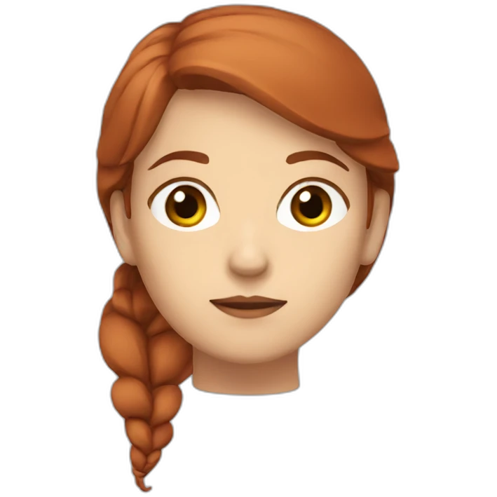 Watch side eyes woman red/brown hair long emoji