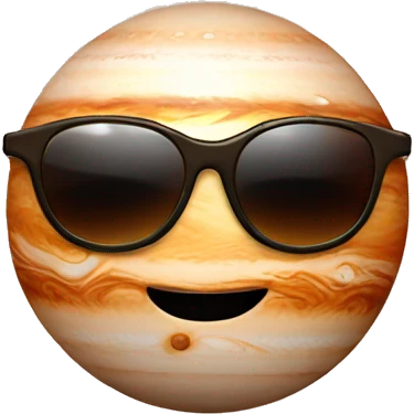 Jupiter wearing sunglasses emoji