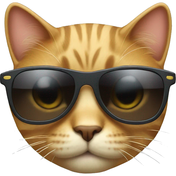 Cat with sunglasses emoji