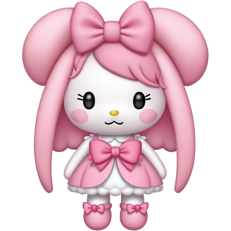 my melody coquette with bow emoji