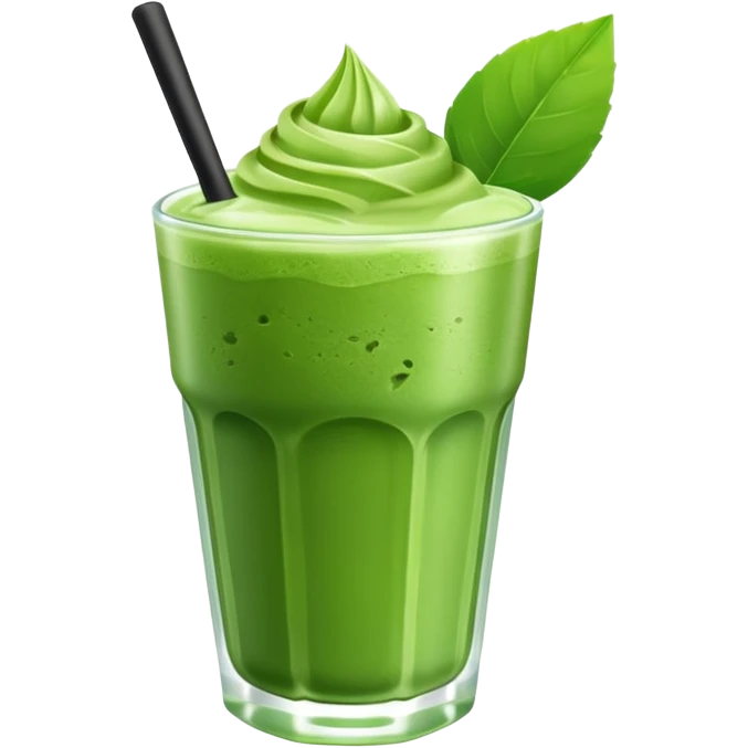 realistic green ice matcha emoji