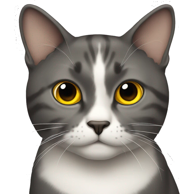 Gato con ojos amarillos  emoji