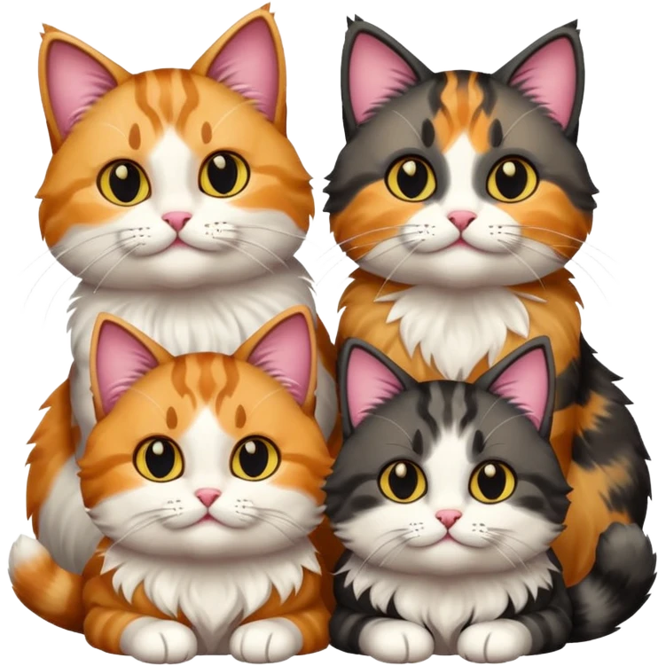 3 cats emoji