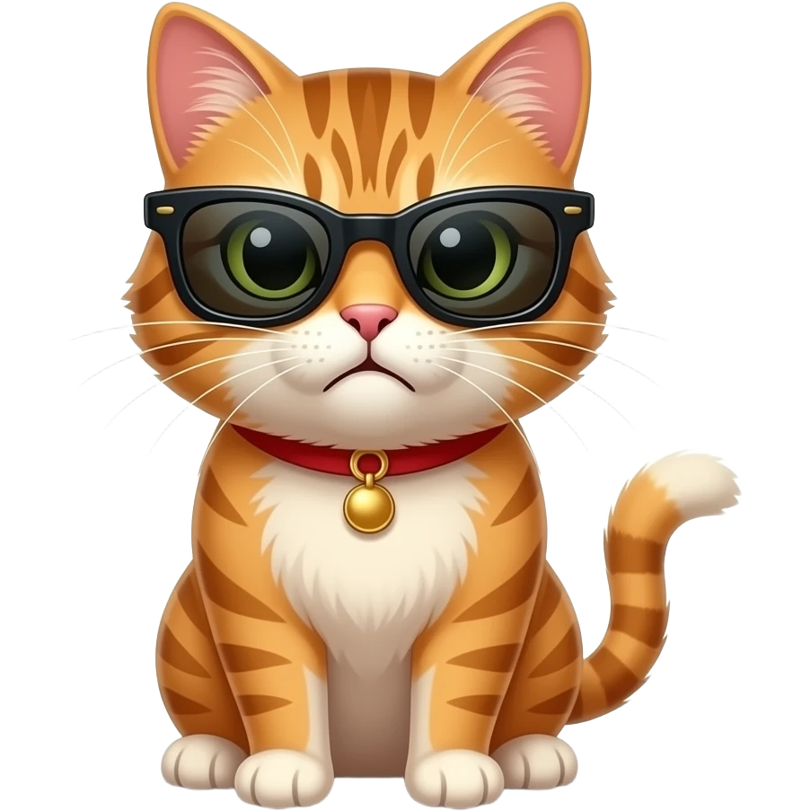 cat wearing sunglasses is angry emoji