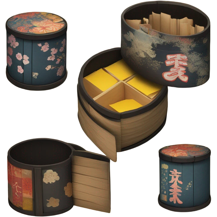 container of omikuji emoji