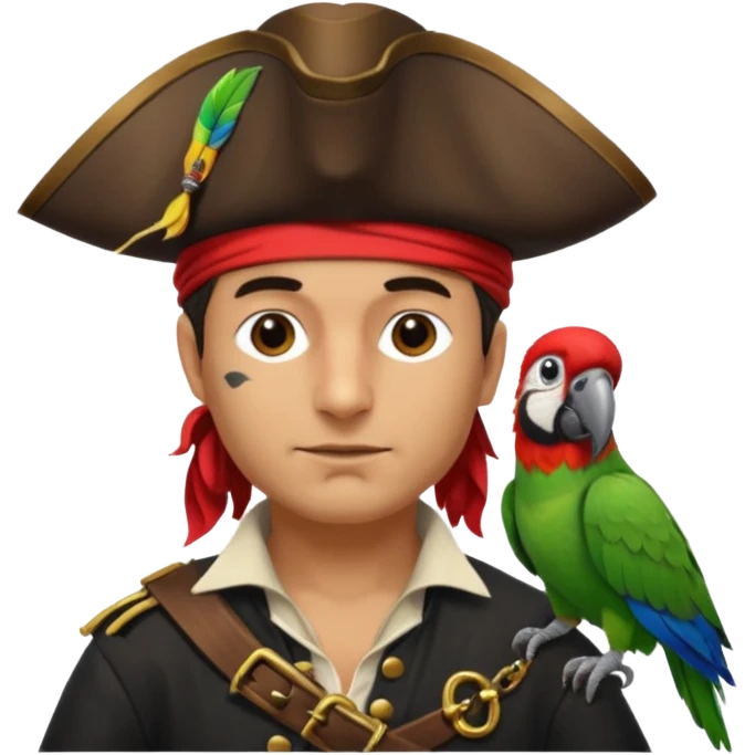 pirate and parrot emoji