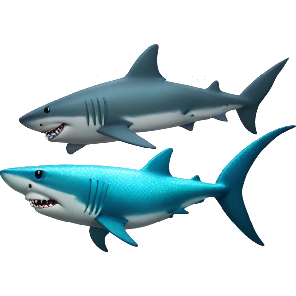 shark with a mermaid emoji