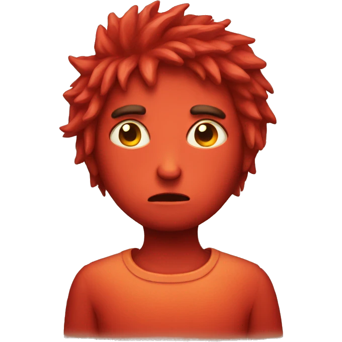 Sad Red Sun emoji