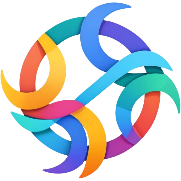 abstract colorful logo inspired by Google's Gemini AI, no text emoji