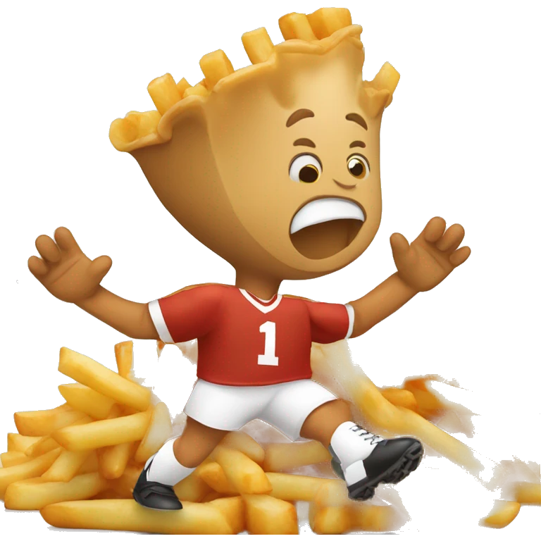 Poutine qui joue au foot emoji