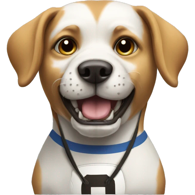 Football player dog emoji
