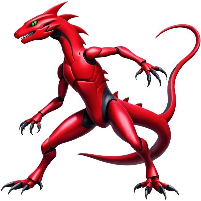 Shiny Edgy epic Salandit-Genesect-Miraidon-Fakémon-hybrid-creature (full body)  emoji