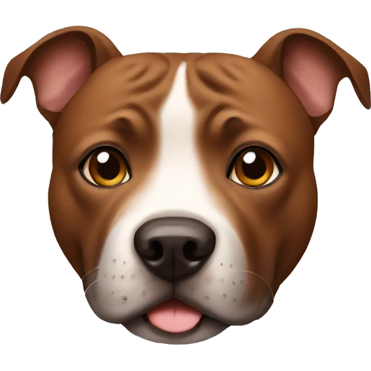 brown staffy dog emoji