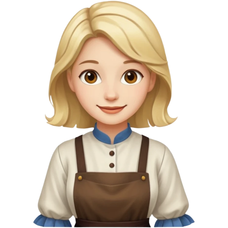 Young Women painting smilling tablier emoji