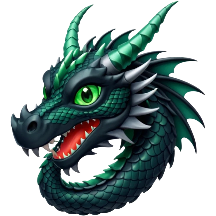 Dragón negro emoji