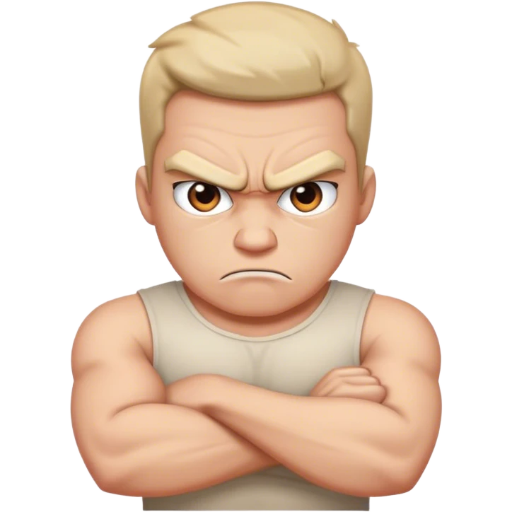 Angry with arms crossed emoji
