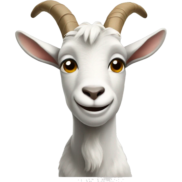 goat shows finger emoji