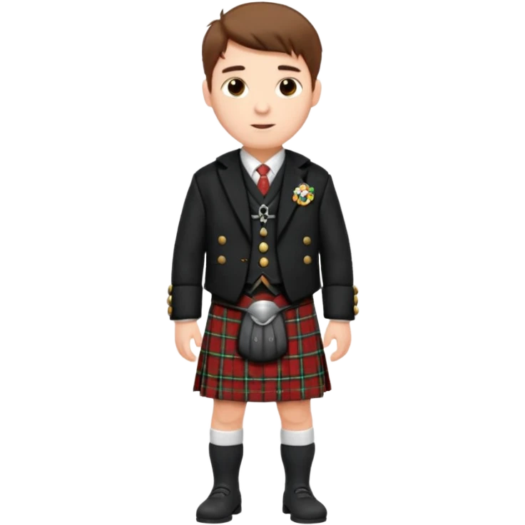 man traditional outfit in scotland emoji