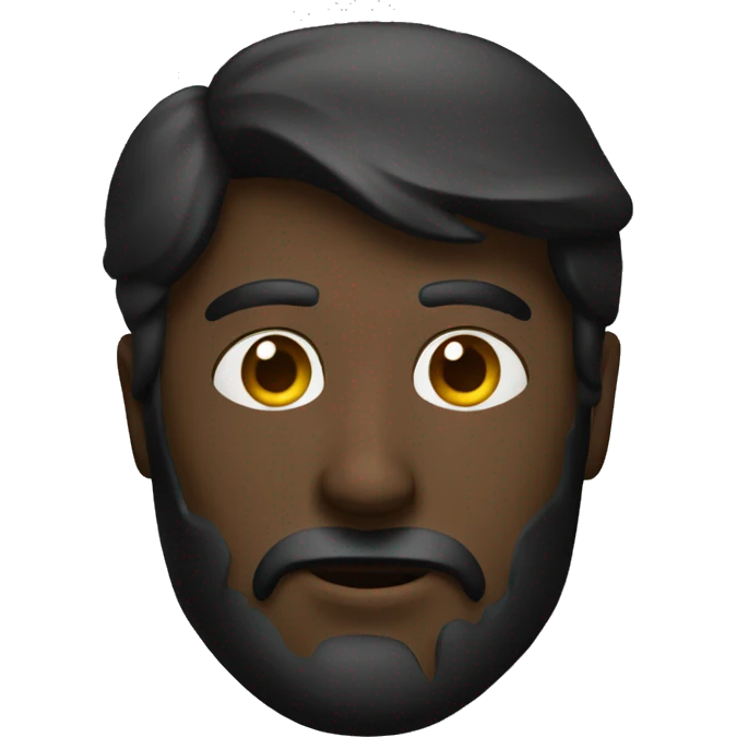 Homme brun masque noir emoji