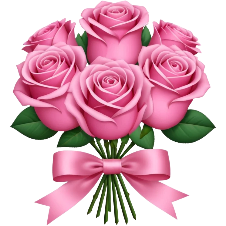pink bouquet with a ribbon emoji