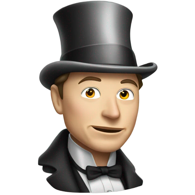 Elon Musk playing Scrooge in A Christmas Carol emoji