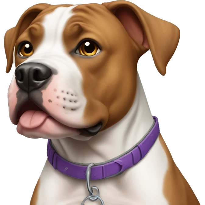 Pitbull boxer mix dog emoji