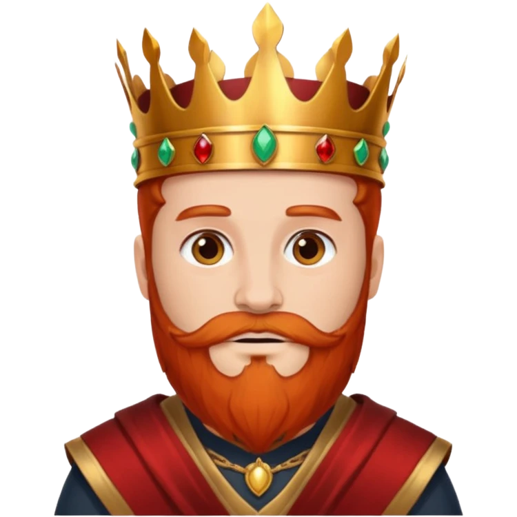 Autumn old King – maple crown + bronze sash,Red Kings. emoji