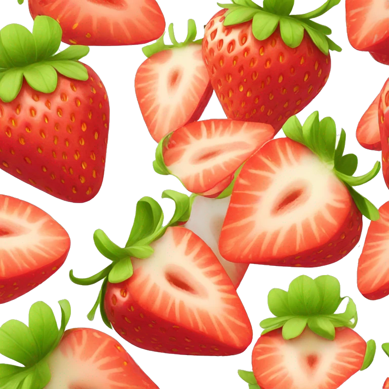 sliced strawberry emoji