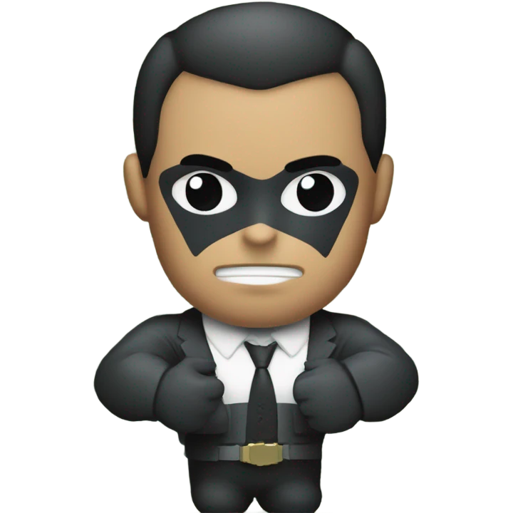 Batman offering stack of money serious face emoji
