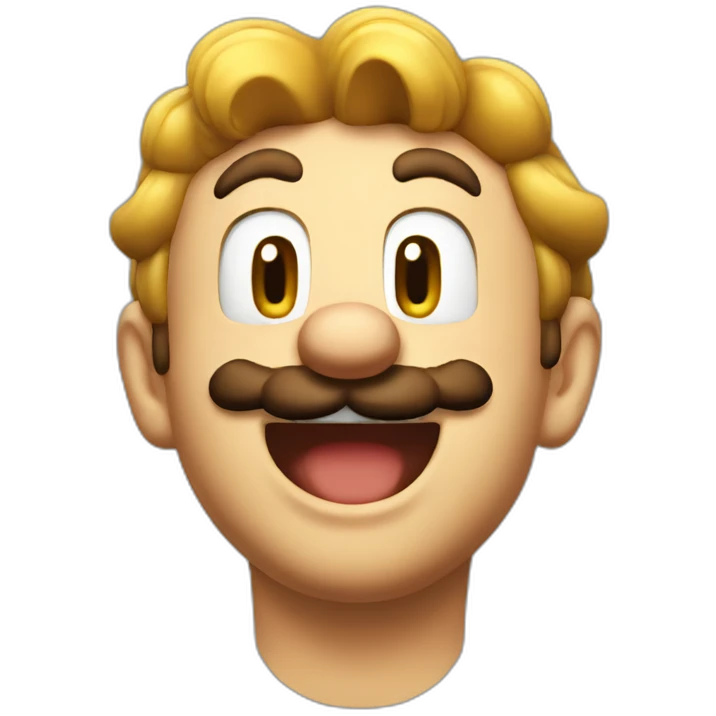 Mario laughing with tears emoji
