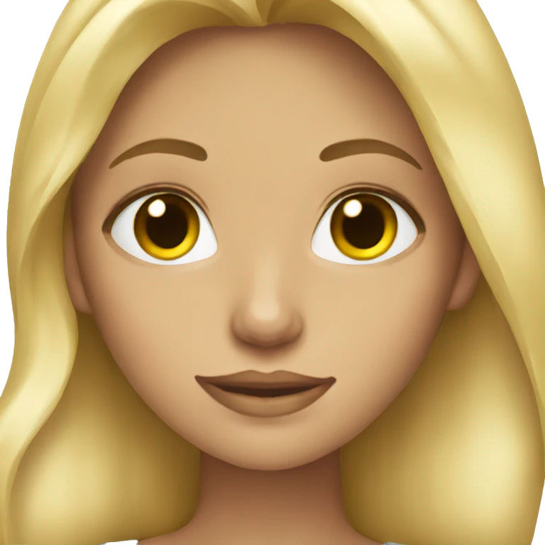 Blonde girl I love emoji