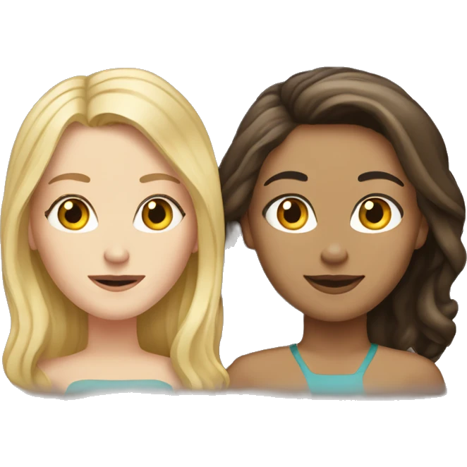 two white girls in discossion emoji