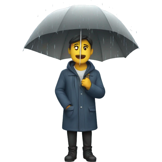 Raining emoji