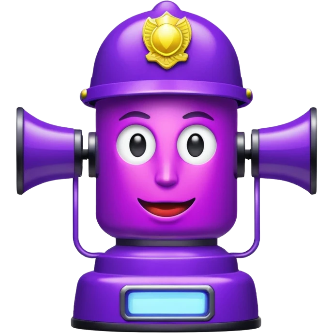 purple police siren emoji