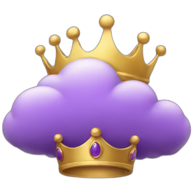 purple cloud with gold crown  emoji