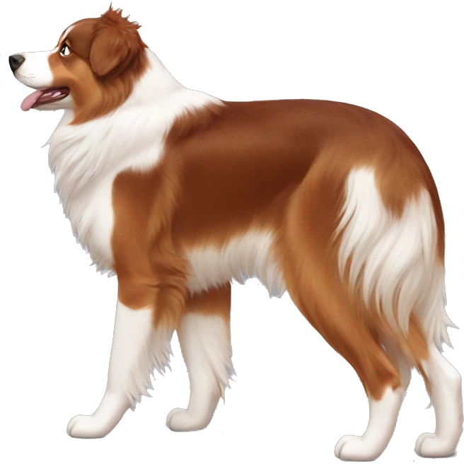 red-tri australian shepard bowing emoji