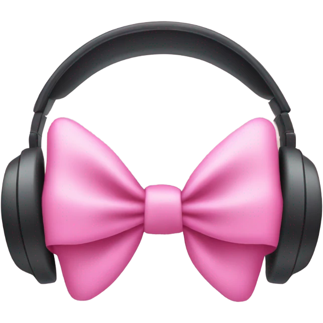Headphones with pink bows emoji