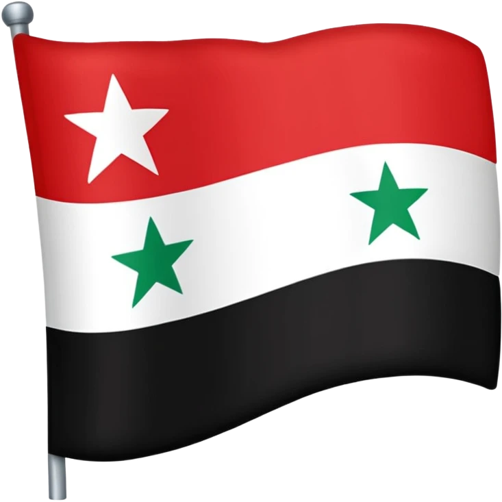 Syria flag with new colors emoji