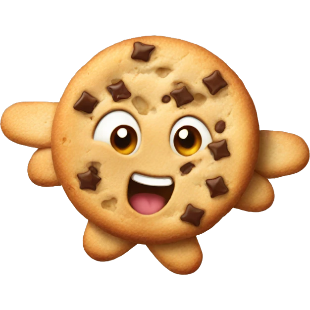 flying cookie emoji