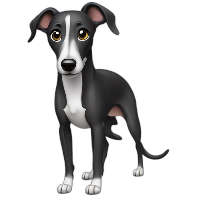black whippet dog emoji