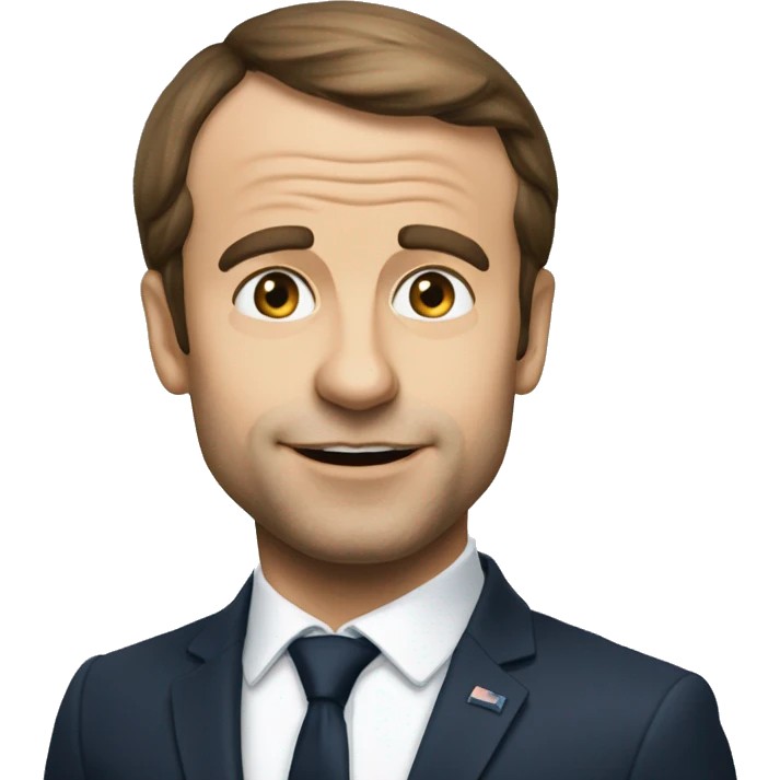macron qui lève une pousse emoji