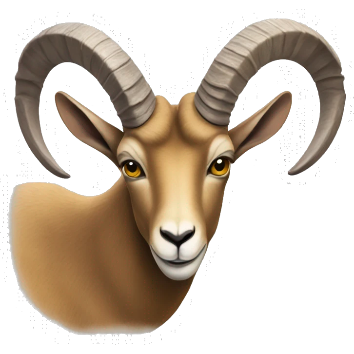 ibex with heart shaped horns emoji