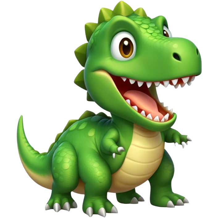 Dinosaur laughing emoji