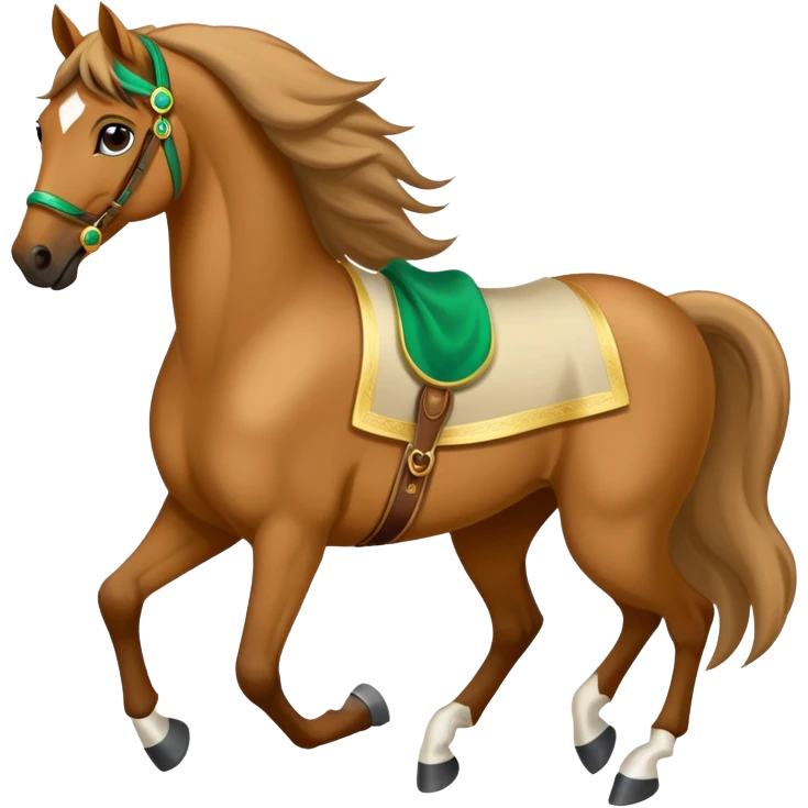 Saudi Arabian horse, elegant and spirited, desert background emoji