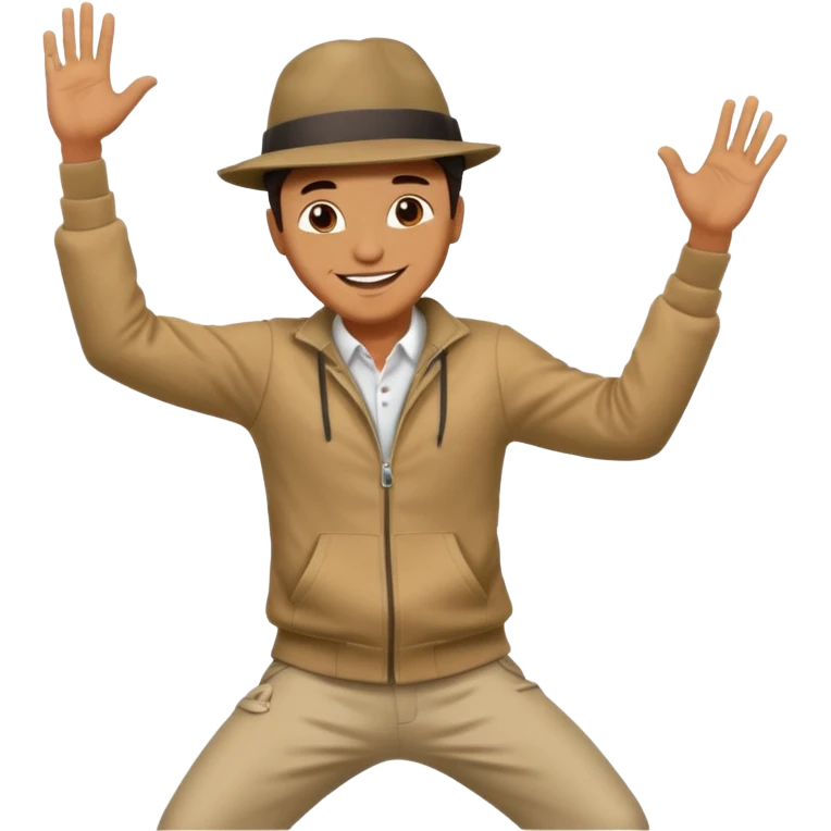 Man doing the metro an dance emoji