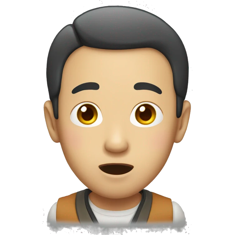 Japan man have a surprised  emoji